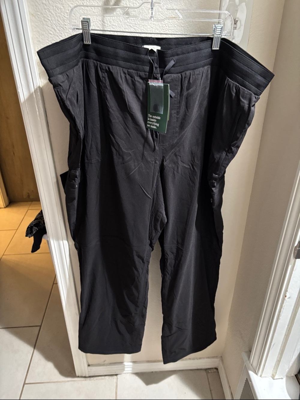 L.L. Bean Men's Black Cargo Drawstring Pants 3X NWT